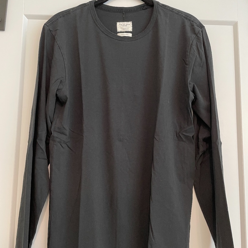 rag & bone black long sleeve t-shirt